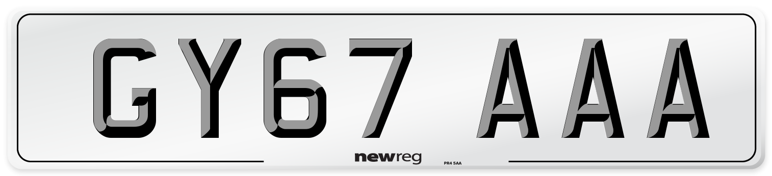 GY67 AAA Number Plate from New Reg
